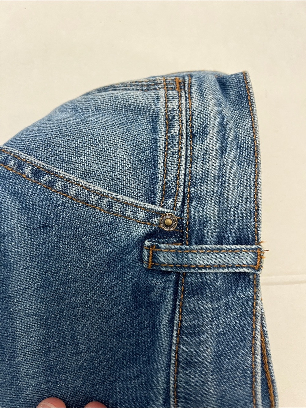 LANHTROPY ambar denim Barrel pant jeans in washed indigo Size Medium - Picture 16 of 16